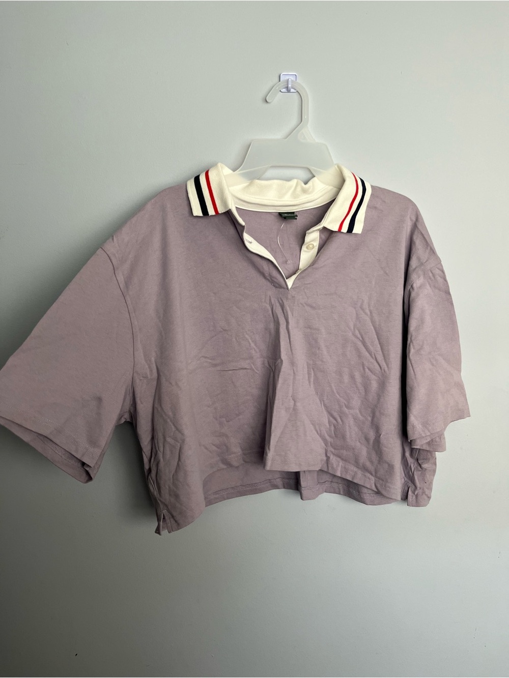 wild fable Lavender Polo with Cream Collar